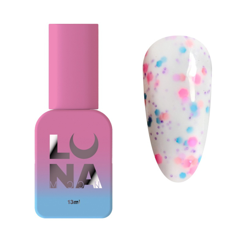 База камуфлирующая Luna Tutti Frutti Base 01. белый с разноцветными вкраплениями. 13 мл