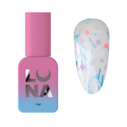 База камуфлирующая Luna Tutti Frutti Base 20. с разноцветными вкраплениями и фигурками. 13 мл