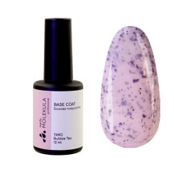 База камуфлююча для гель-лаку Nails Molekula Base Bubble Tea Taro Таро з поталлю. 12 мл