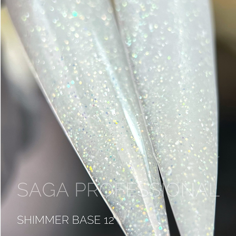 База камуфлююча Saga Professional Cover Base Shimmer 12 молочний с шимером 15 мл