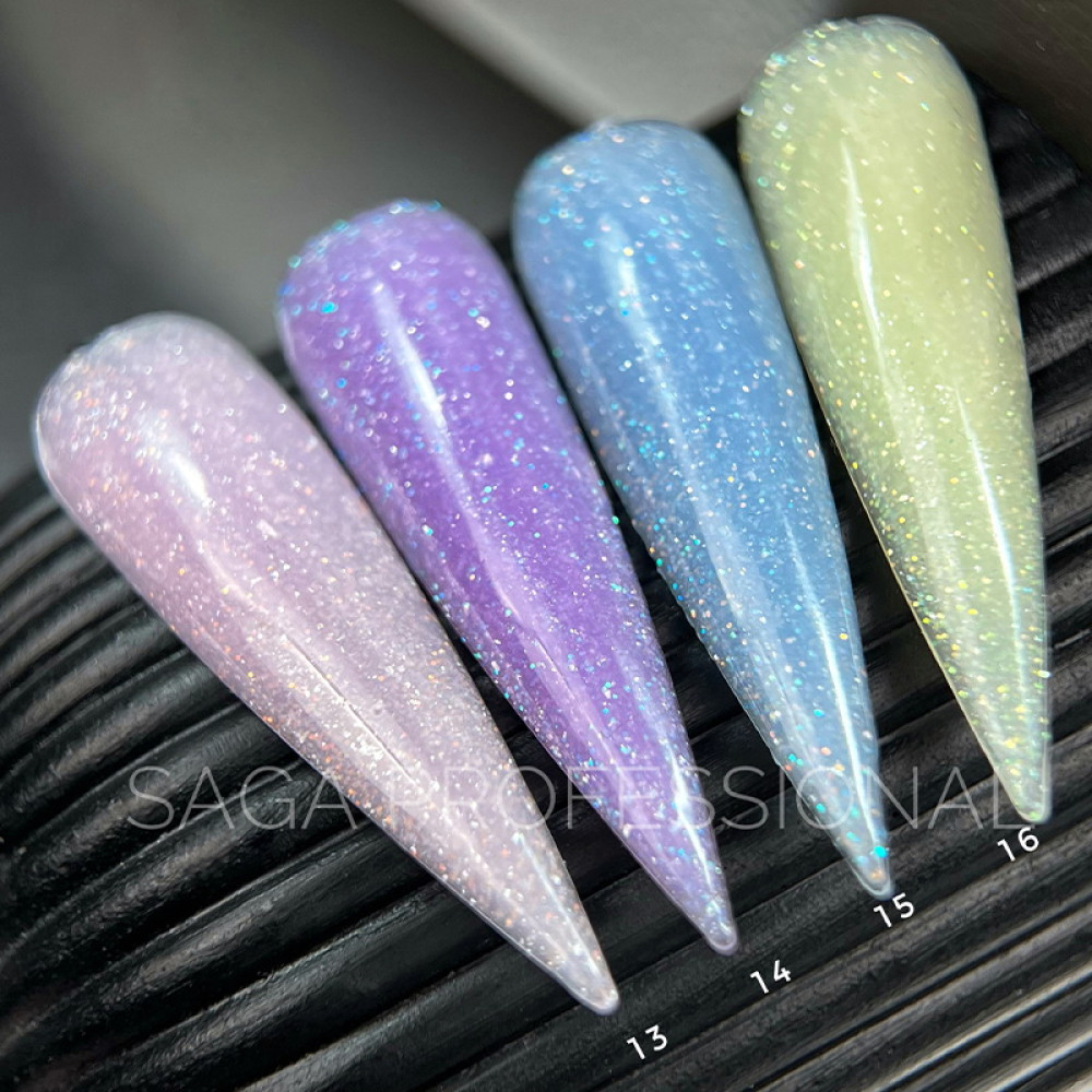 База камуфлююча Saga Professional Cover Base Shimmer 15 молочно-блакитний с шимером 15 мл