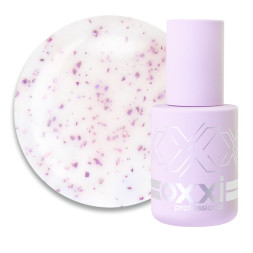 База камуфлююча Oxxi Professional Lovely Base 001. рожево-молочний з рожевою поталлю та шимером. 10 мл