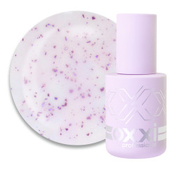База камуфлююча Oxxi Professional Lovely Base 003. молочно-рожевий з рожевою поталлю та шимером. 10 мл