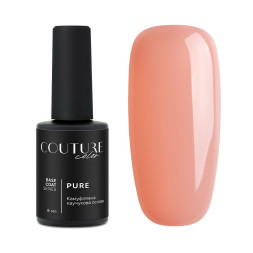 База камуфлююча каучукова для гель-лаку Couture Color Pure Base Coat 06. напівпрозорий рожевий нюд. 9 мл
