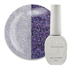 Топ для гель-лака без липкого слоя Saga Professional Top Crush 01 голограммный светоотражающий 10 мл