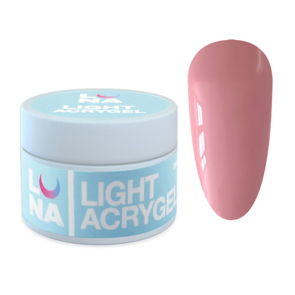 Рідкий гель Luna Light Acrygel 07 для нарощування бежево-рожевий 30 мл