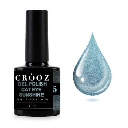 Гель-лак Crooz Cat Eye Sunshine 005 голубой с шиммером 8 мл