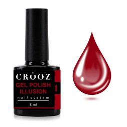 Гель-лак Crooz Illusion Gel 001 красная вишня витражный 8 мл