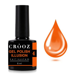 Гель-лак Crooz Illusion Gel 004 желтый витражный 8 мл