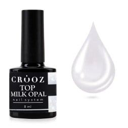 Топ для гель-лаку без липкого шару Crooz Top Milk Opal молочний з шимером 8 мл