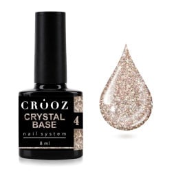 База світловідбиваюча Crooz Crystal Base 04 айворі з блискітками та шимерами 8 мл База світловідбиваюча Crooz Crystal Base 04 айворі з блискітками та шимерами 8 мл