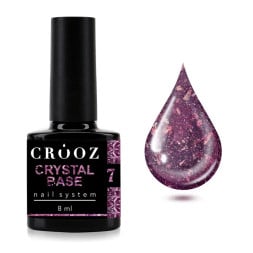База світловідбиваюча Crooz Crystal Base 07 рожева слива з блискітками та шимерами 8 мл База світловідбиваюча Crooz Crystal Base 07 рожева слива з блискітками та шимерами 8 мл