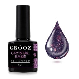 База світловідбиваюча Crooz Crystal Base 09 сливове вино з блискітками та шимерами 8 мл База світловідбиваюча Crooz Crystal Base 09 сливове вино з блискітками та шимерами 8 мл