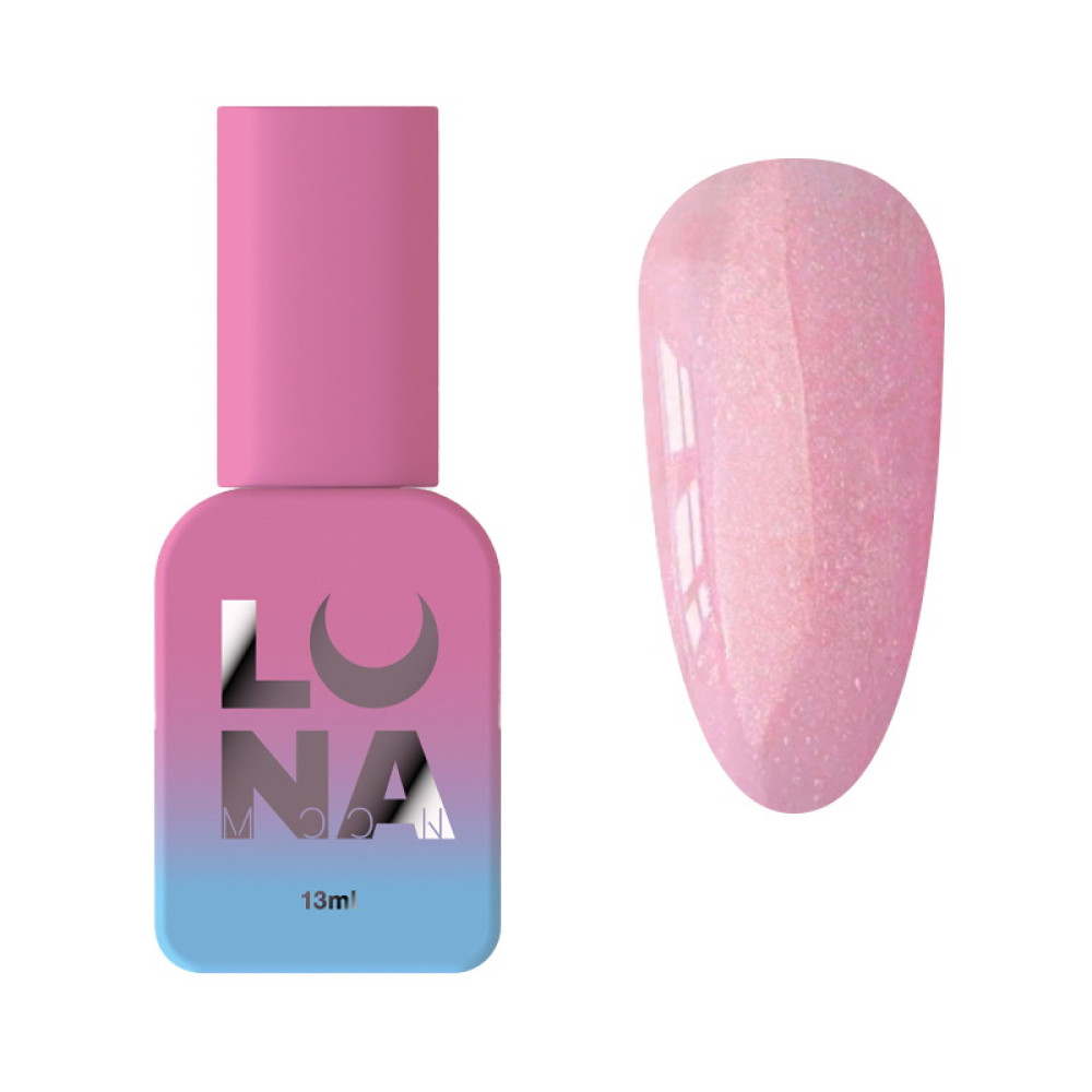 Рідкий гель Luna Light Acrygel 51 для нарощування мякий рожевий зі слюдою 13 мл