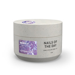 Гель для дизайну Nails Of The Night Brokat Gel 01 ліловий з брокатом та глітером 5 мл