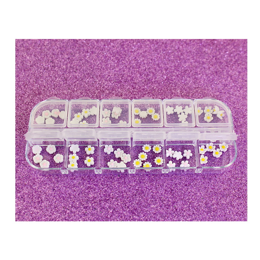 Декор для ногтей Fashion Nail Art белые цветы
