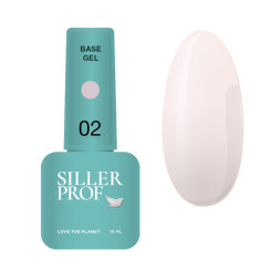 База Siller Professional Gel Base 002 для укрепления ногтей с кисточкой молочный беж 15 мл