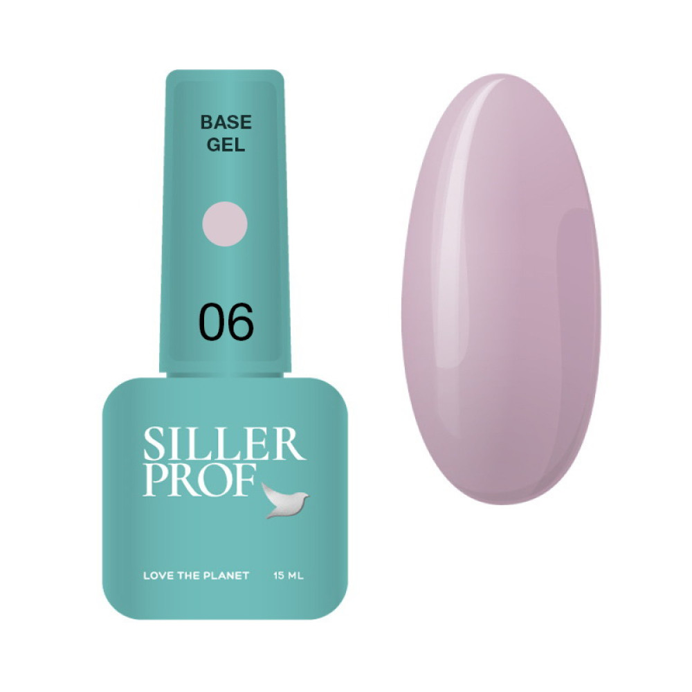 База Siller Professional Gel Base 004 для укрепления ногтей с кисточкой лиловый 15 мл