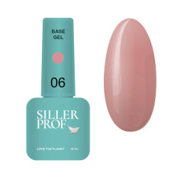 База Siller Professional Gel Base 006 для укрепления ногтей с кисточкой бежево-персиковый 15 мл