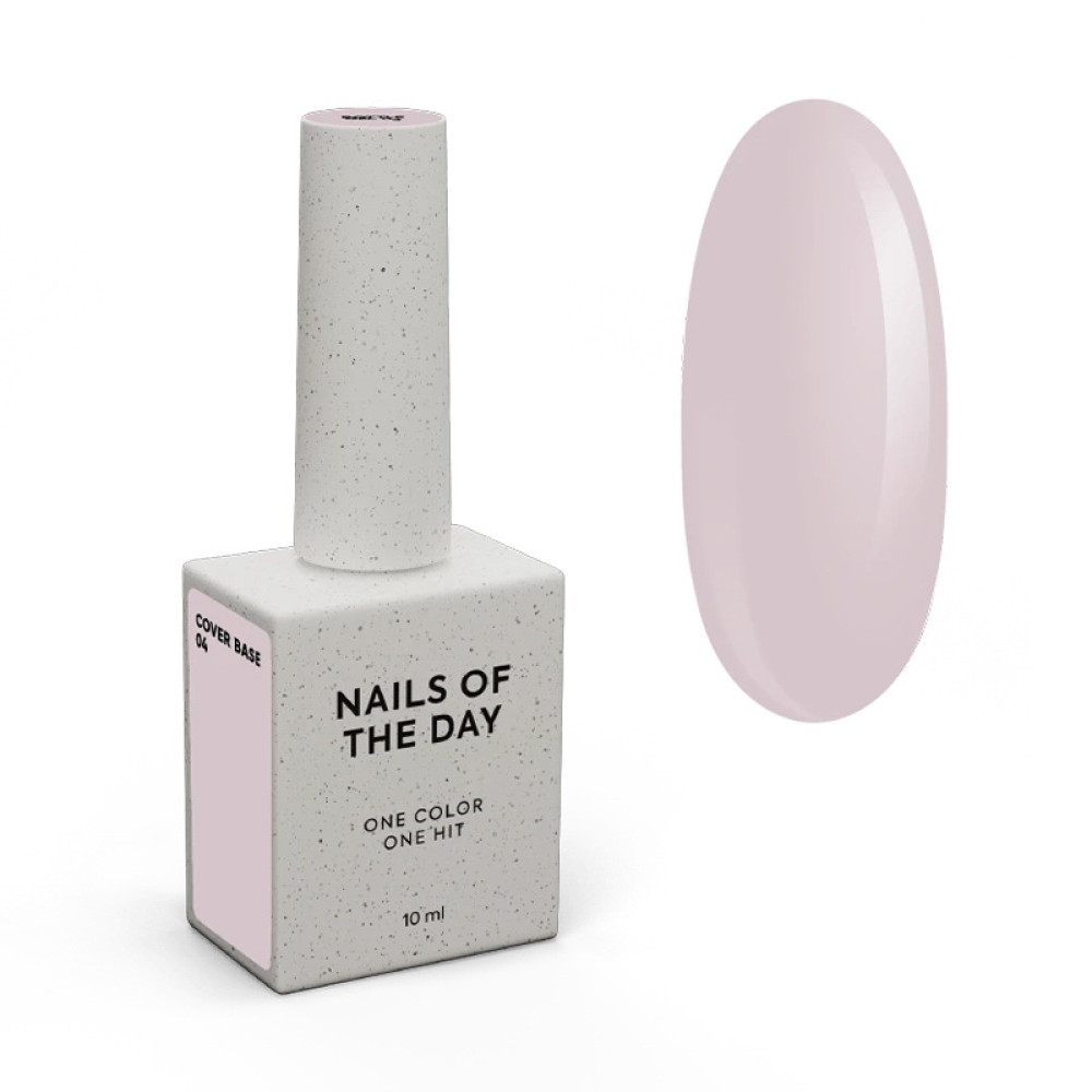 База камуфлююча Nails Of The Day Cover Base New Formula 04 напівпрозорий пудрово-рожевий 10  мл
