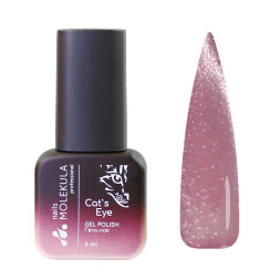 Гель-лак Nails Molekula 9D Cats Eye 915 теплий рожевий з сріблястим відблиском 6 мл Гель-лак Nails Molekula 9D Cats Eye 915 теплий рожевий з сріблястим відблиском 6 мл