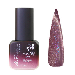 Гель-лак Nails Molekula 9D Cats Eye 917 лілова троянда з сріблястим відблиском 6 мл Гель-лак Nails Molekula 9D Cats Eye 917 лілова троянда з сріблястим відблиском 6 мл
