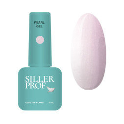 Рідкий гель Siller Professional Pearl Bottle Gel 03 з пензликом для зміцнення нігтів з перлинним ефектом рожевий 15 мл