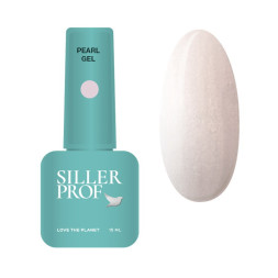 Рідкий гель Siller Professional Pearl Bottle Gel 04 з пензликом для зміцнення нігтів з перлинним ефектом рожево-персиковий 15 мл