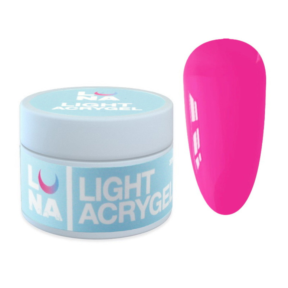 Рідкий гель Luna Light Acrygel 46 для нарощування рожевий барбі 30 мл