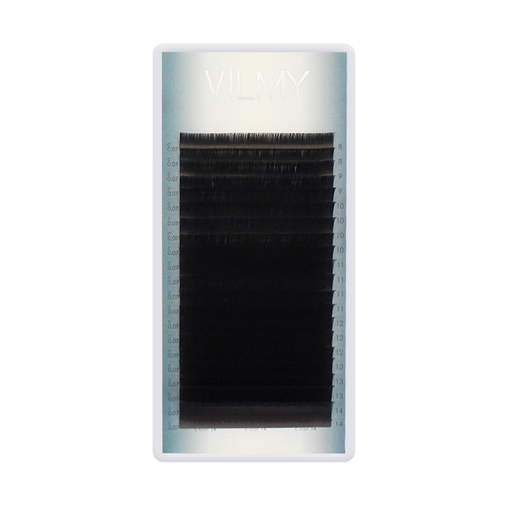 Ресницы Vilmy Viya Black 20 рядов mix C 0.07 (8-14 мм) черные