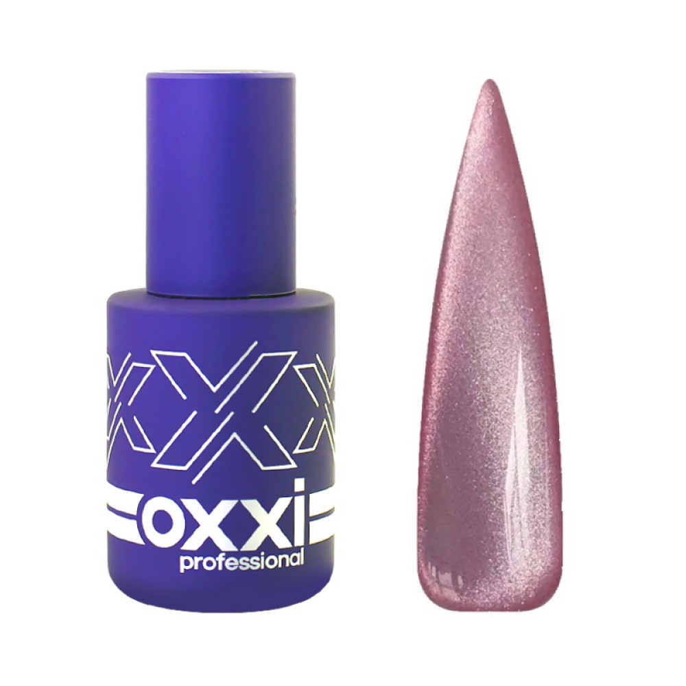 Гель-лак Oxxi Professional Crystal Cat 002 світло-рожевий з шимером 10 мл