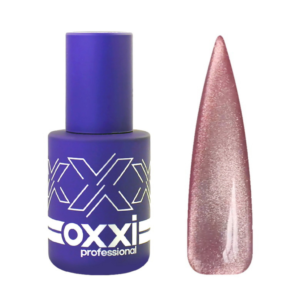 Гель-лак Oxxi Professional Crystal Cat 003 приглушений рожевий з шимером 10 мл