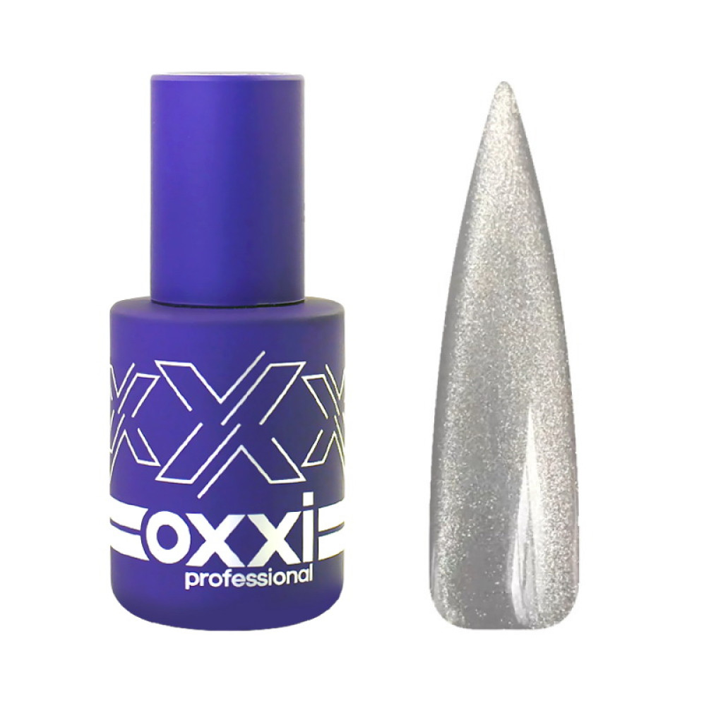 Гель-лак Oxxi Professional Crystal Cat 004 срібло з шимером 10 мл