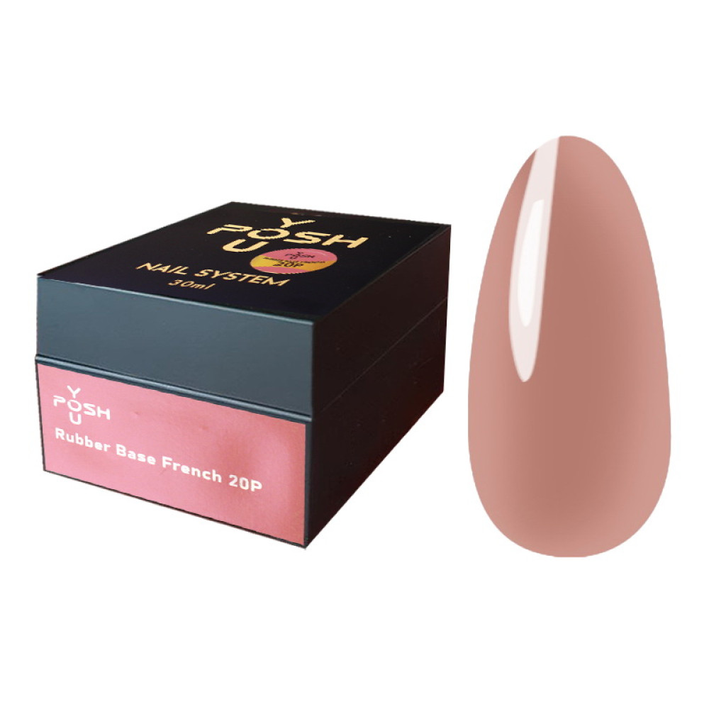 База камуфлирующая каучуковая для гель-лака You POSH French Rubber Base 20P телесно-розовый беж 30 мл