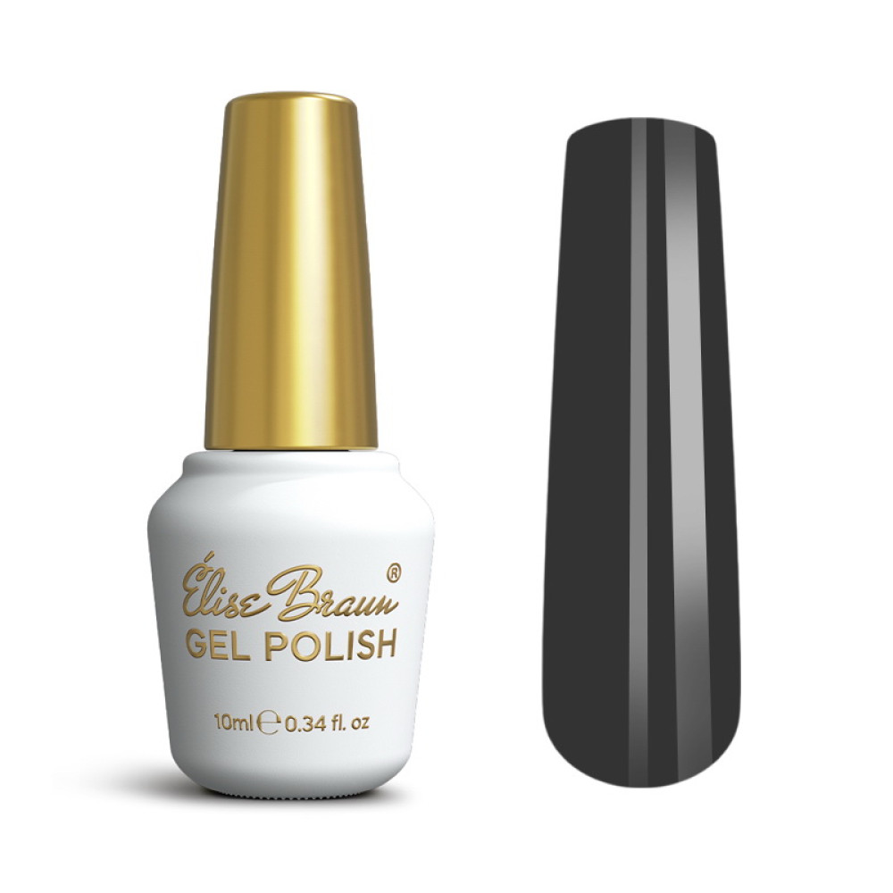 Гель-лак Elise Braun Color Glass 001 вітражний графіт 10 мл