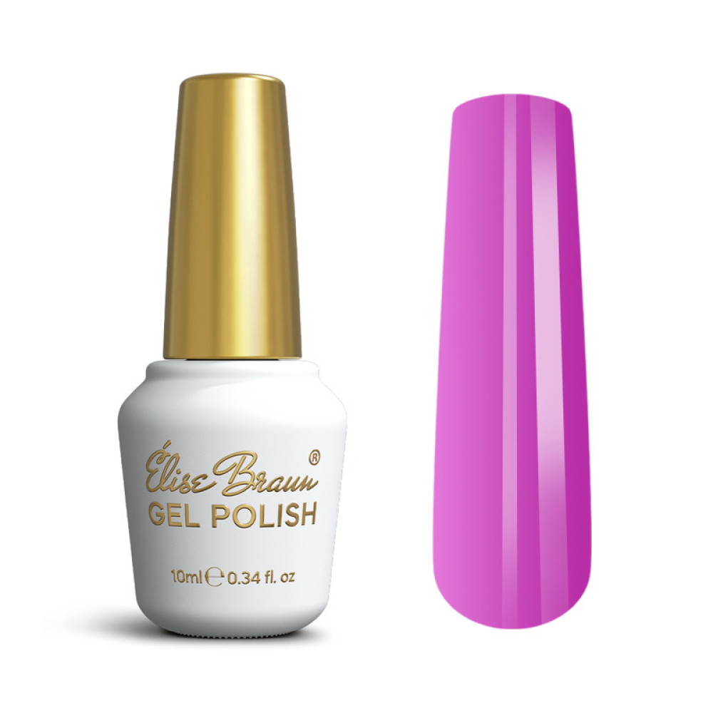 Гель-лак Elise Braun Color Glass 004 вітражний рожевий 10 мл