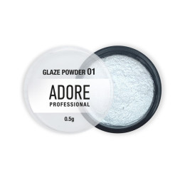 Пудра - глазур Adore Professional Glaze Powder 01 напівпрозора біло-сріблястого відтінку 0.5 г