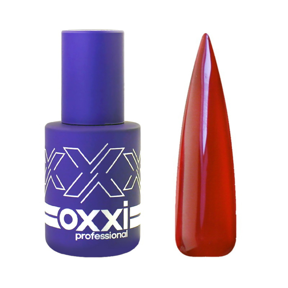 Гель-лак Oxxi Professional Crystal Glass 008 вітражний червоний 10 мл