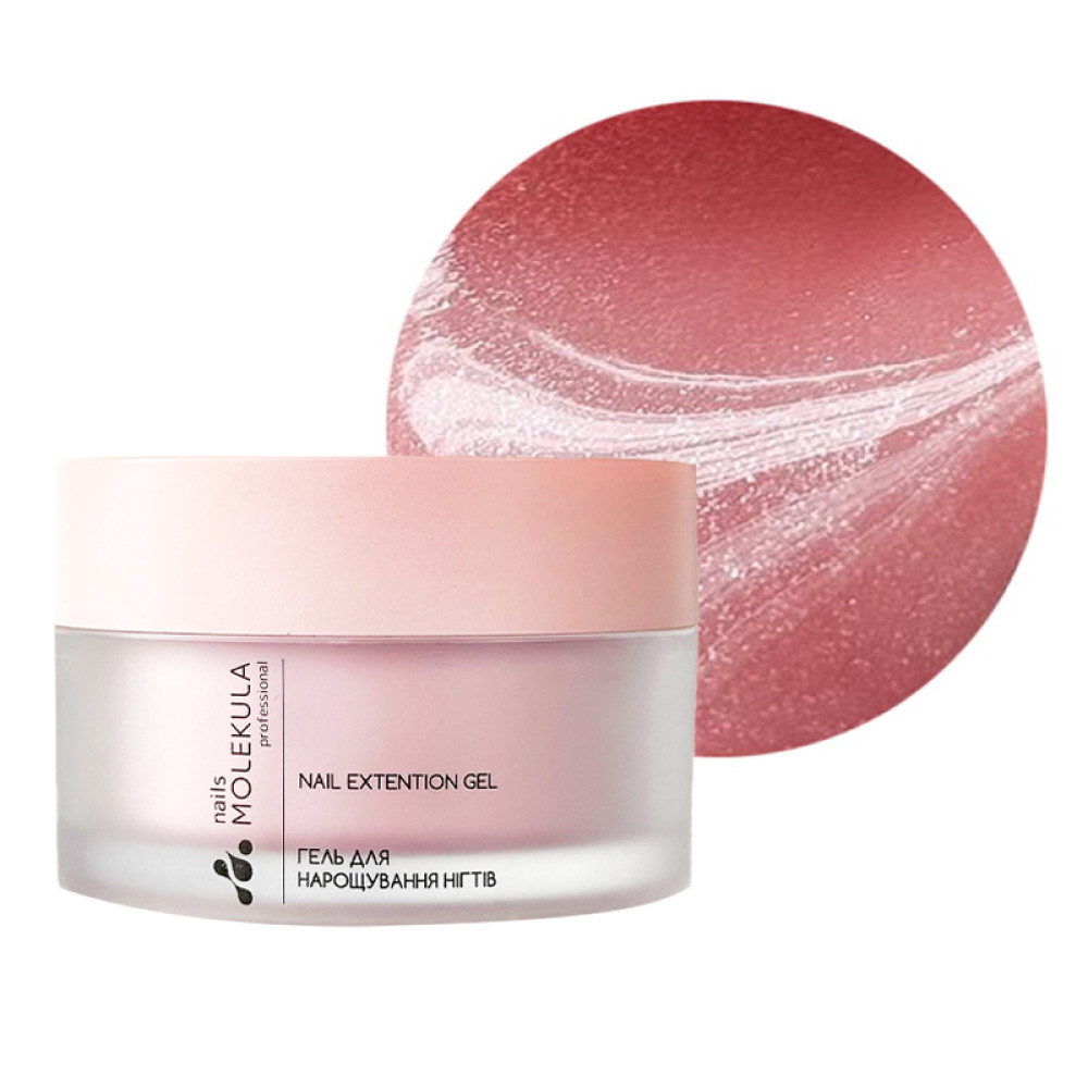 Гель камуфлирующий Nails Molekula Gel 17 Petal Party светлый розовый с шиммером 15 мл