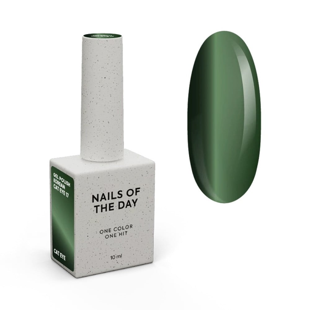 Гель-лак Nails Of The Day Korean Cat Eye 17 зелений 10 мл