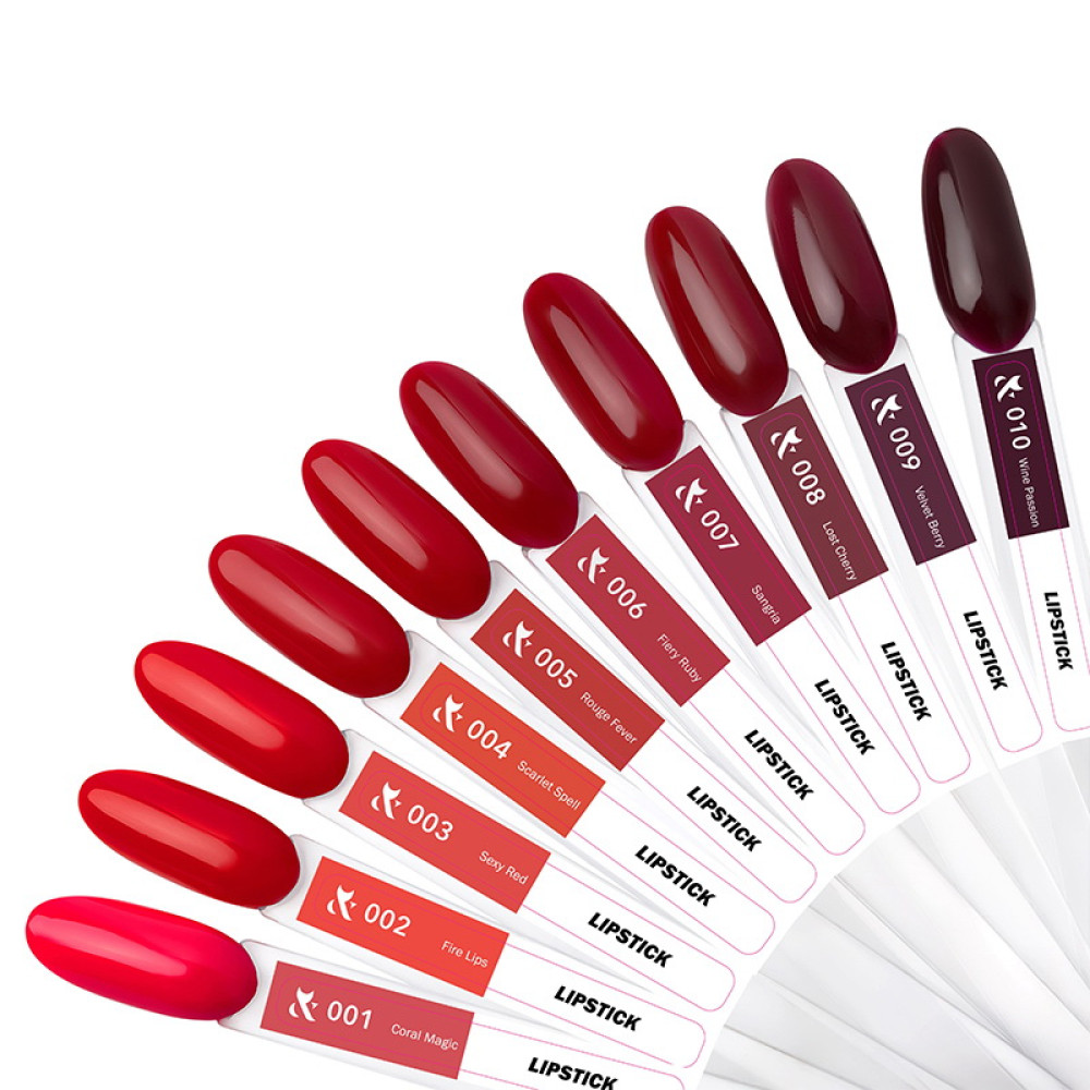 Гель-лак F.O.X Lipstick Collection 010 Wine Passion темно-бордовий 7 мл