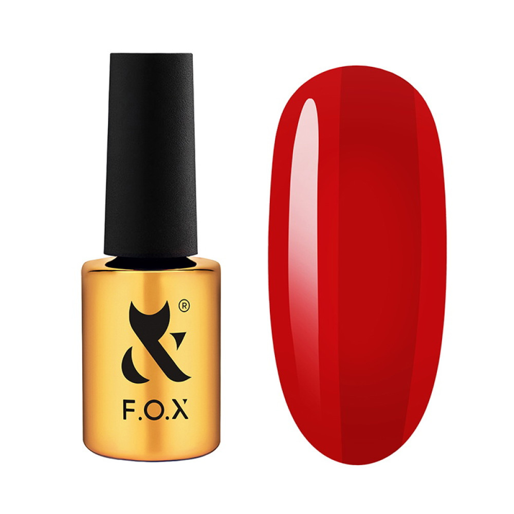 Гель-лак F.O.X Lipstick Collection 004 Scarlet Spell страстный красный 7 мл