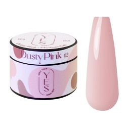 Гель для нарощування YES Medium Gel 03 Dusty Pink пильний рожевий 30 мл