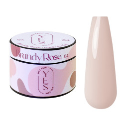 Гель для нарощування YES Medium Gel 04 Brandy Rose нюдовий латте 30 мл