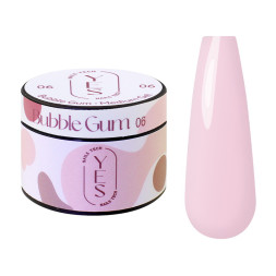 Гель для нарощування YES Medium Gel 06 Bubble Gum рожевий бабл гам 30 мл