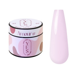 Гель для нарощування YES Medium Gel 07 Amour холодний лілово-рожевий 15 мл