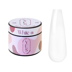Гель для нарощування YES Medium Gel 08 White білий 15 мл