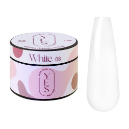 Гель для нарощування YES Medium Gel 08 White білий 30 мл