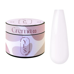 Гель для нарощування YES Strong Gel 03 Crema молочный крем 30 мл
