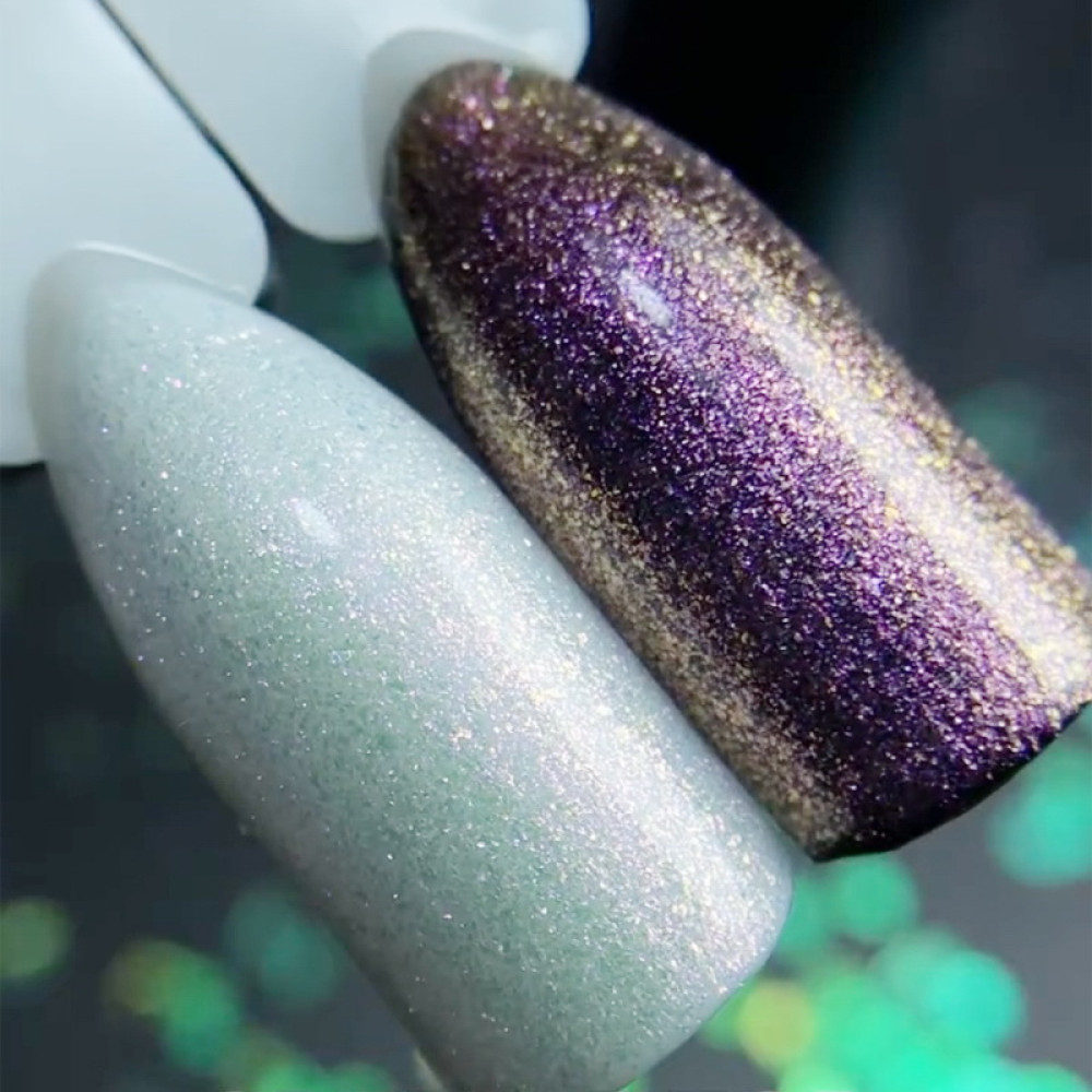 Топ для гель-лака без липкого слоя Nails Molekula Sparkle No Sticky Top ST251 с блестками розовый 12 мл